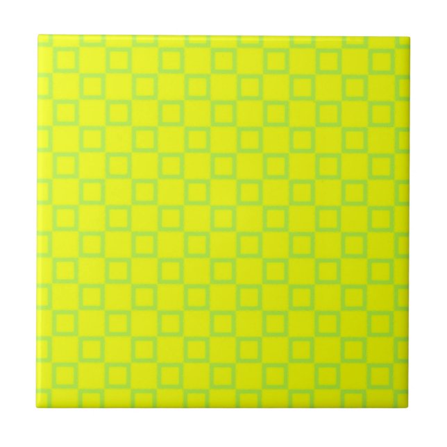 Azulejo amarelo clássico e verde-menta (Frente)