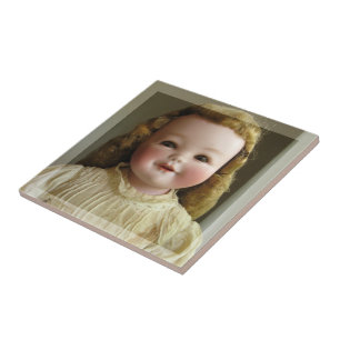 Azulejo antigo ou Trivet da boneca de Orsini