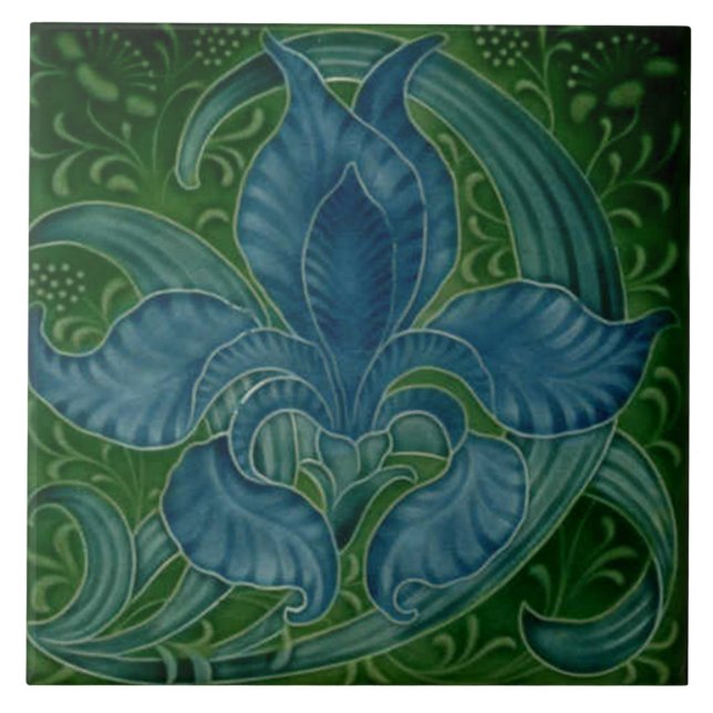 Azulejo art nouveau estilo lareira decorativa (Frente)