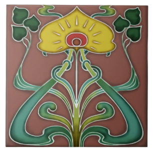 Azulejo art nouveau estilo lareira decorativa