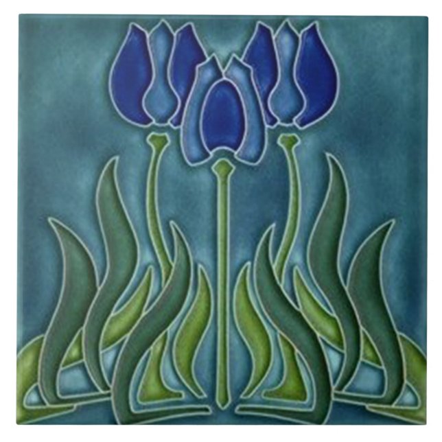 Azulejo art nouveau estilo lareira decorativa (Frente)