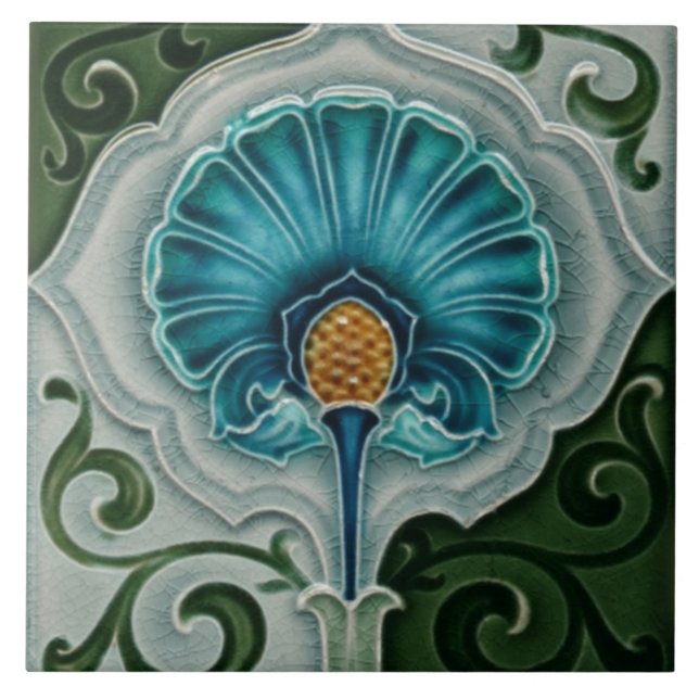 Azulejo art nouveau estilo lareira decorativa (Frente)
