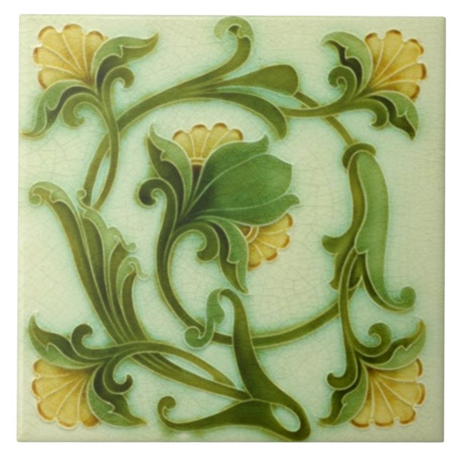 Azulejo art nouveau estilo lareira decorativa (Frente)