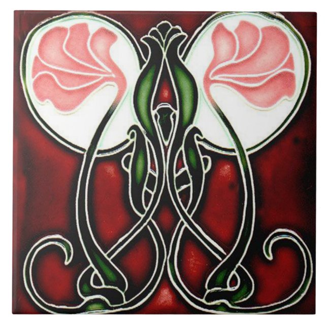 Azulejo art nouveau estilo lareira decorativa (Frente)