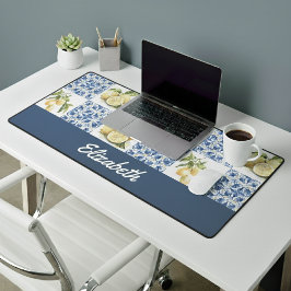 Azulejo Azul Francês Country Limão Nome Personaliz