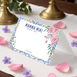 Azulejo Azul Italiano Mamma Mia Obrigado