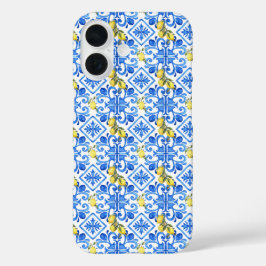 Azulejo Azul Limão Amarelo 