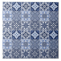 Azulejo Azul Português em Azulejo de Cerâmica
