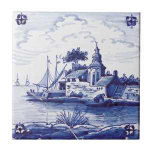 Azulejo azul tradicional holandês