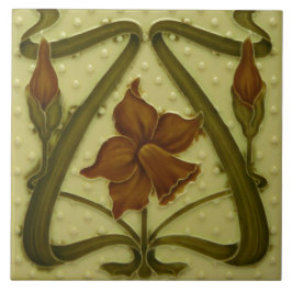 Azulejo Azulejo art nouveau estilo fogo decorativo
