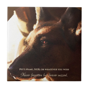 Azulejo bonito do memorial do german shepherd