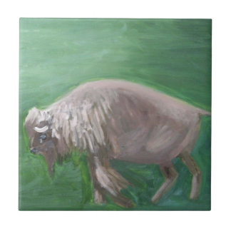 Azulejo branco do búfalo