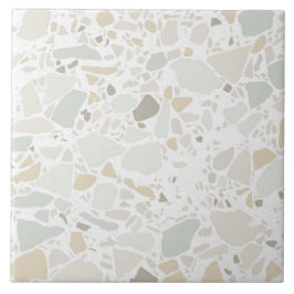 Azulejo Branco moderno e simples Terrazzo
