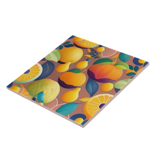 Azulejo cerâmica fruta Design (Lateral)