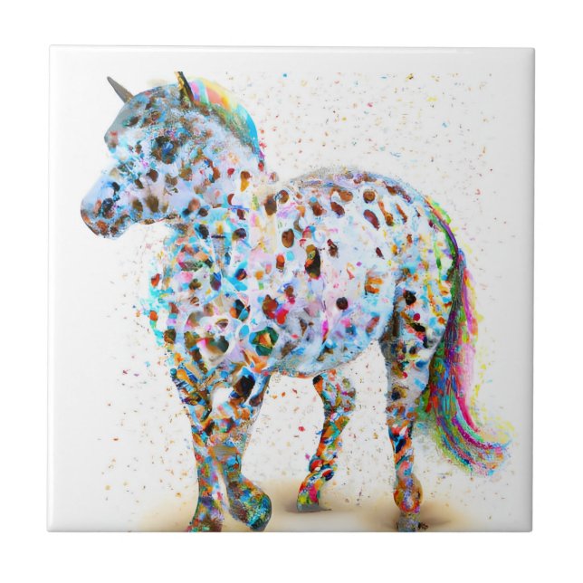 Azulejo Cerâmico Appaloosa Pony (Frente)