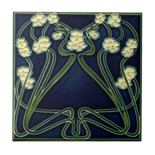 Azulejo cerâmico - Art Nouveau Esqueça-me-nots Ivo