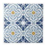 Azulejo cerâmico azul-italiano<br><div class="desc">Pode ser totalmente personalizado para atender às suas necessidades. © Gorjo Designs. Feito para você através da plataforma Zazzle. // Precisa de ajuda para personalizar o seu design? Tem outras ideias? Sinta-se à vontade para me contactar (Zoe) diretamente.</div>