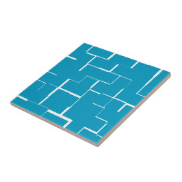 Azulejo Cerâmico Azul Pequeno (4,25" x 4,25")