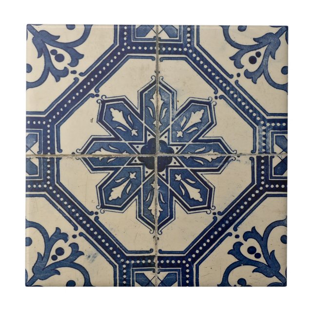 Azulejo cerâmico - Azulejo português tradicional (Frente)