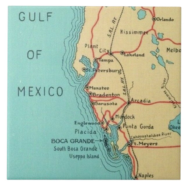 Azulejo cerâmico Boca Grande Useppa (Frente)