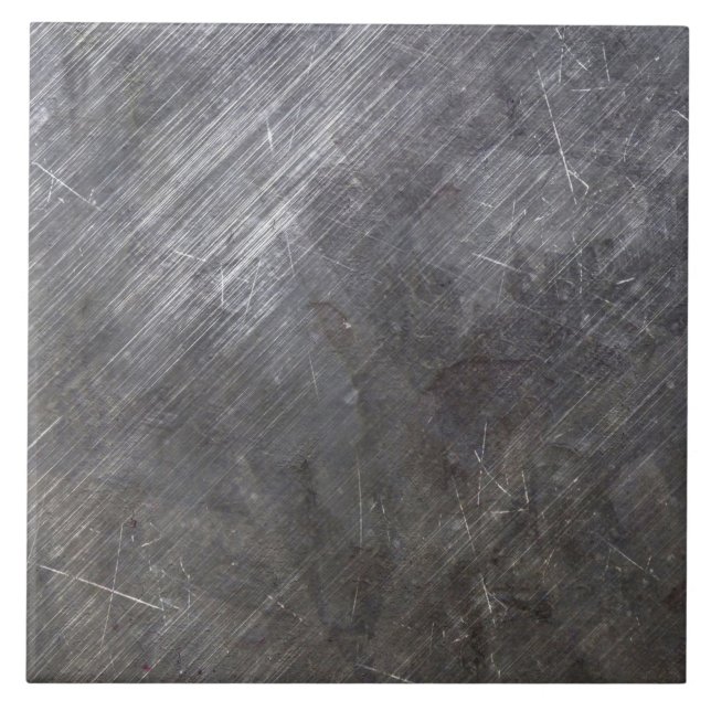 Azulejo cerâmico - Cinza industrial de metal moder (Frente)