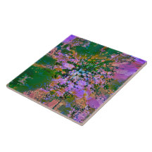 Azulejo cerâmico com cores líquidas