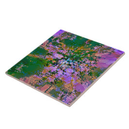 Azulejo cerâmico com cores líquidas