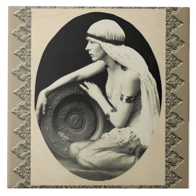 Azulejo cerâmico com dançarino da Vintage (Frente)