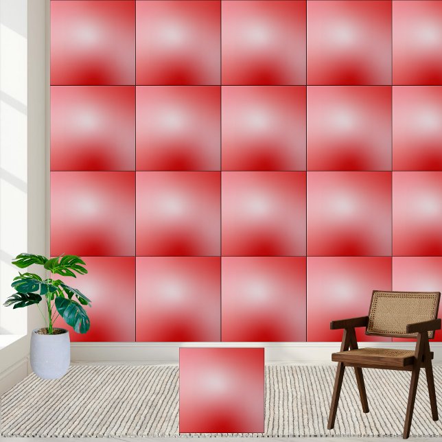 Azulejo cerâmico com gradiente vermelho sutil (Subtle Red Gradient Ceramic Tile)