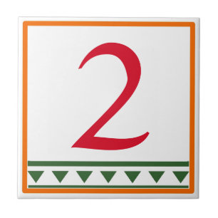 Azulejo cerâmico com letras e números italianos ve