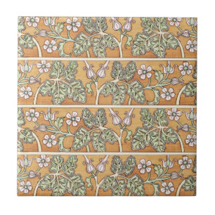 Azulejo cerâmico Crown Imperial Orange Art Nouveau