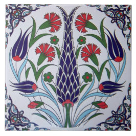 Azulejo cerâmico da foto do design turco da flor