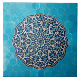 Azulejo cerâmico da foto do mosaico islâmico do