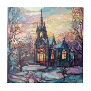 Azulejo cerâmico da Igreja de Vidro Estendida