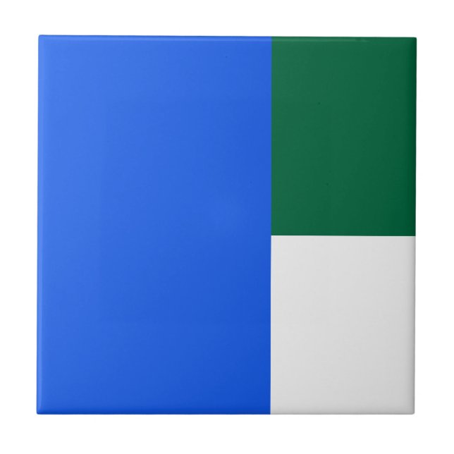 azulejo cerâmico de 3 tons, pequeno (4,25" x 4,25" (Frente)