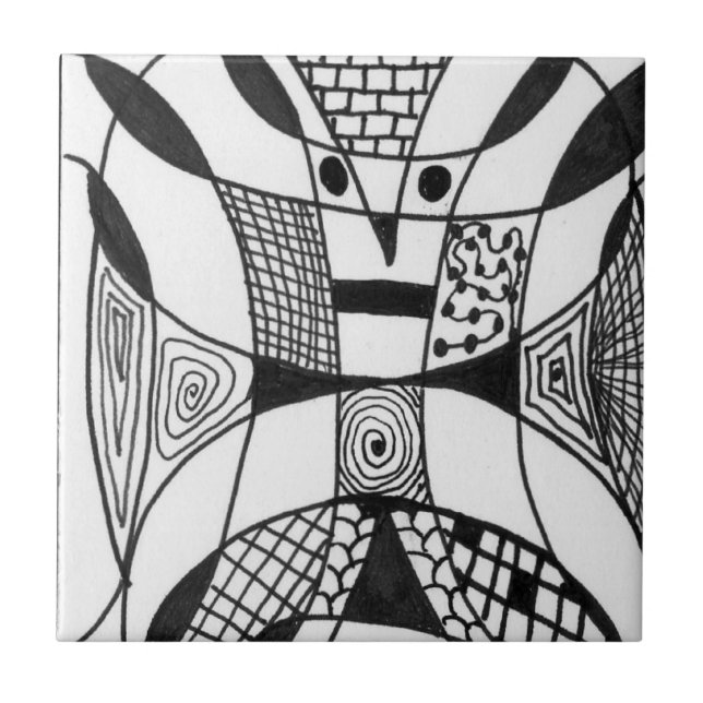 Azulejo cerâmico de abstrato (Frente)