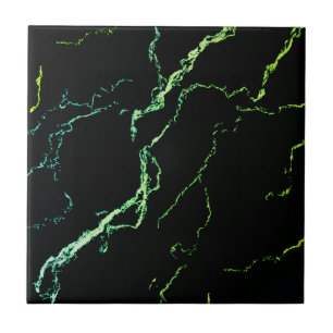 Azulejo cerâmico de aparência verde brilhante