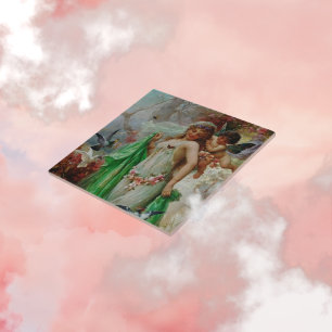 Azulejo cerâmico de arte vitoriana