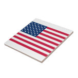 Azulejo cerâmico de bandeira americana Patriótico<br><div class="desc">AZULEJOS de Sinalizador EUA - Estados Unidos da América - Sinalizador - Patriótico - Dia da Independência - 4 de julho - Personalizável - Escolha / Adicione seu Texto / Cor / Imagem Única - Faça seu presente de Azulejo Especial - Redimensione e mova ou remova e adicione elementos /...</div>