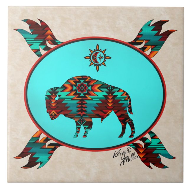 Azulejo Cerâmico de Buffalo Sudoeste (Frente)