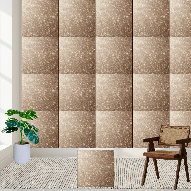 Azulejo cerâmico de cerâmica com brilho esferográf (Sparkling Beige Glitter Floor Wall Ceramic Tile)