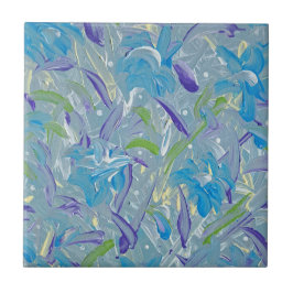 Azulejo cerâmico de chuva lavanda