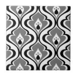 Azulejo cerâmico de cor branca-branca-retrorada<br><div class="desc">Um azulejo decorativo de cerâmica em branco preto e cinza retro padrão em forma de abstrato para seus projetos residenciais,  como azulejos de sotaque,  backsplash da cozinha,  parede e insetos do chá do banheiro,  fundos de lareira e azulejos enquadrados.</div>