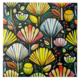 Azulejo cerâmico de Design de plantas