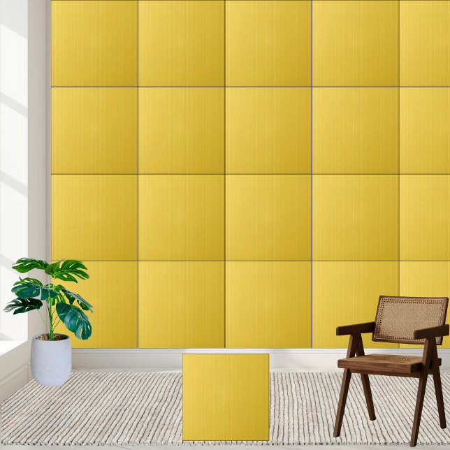 Azulejo cerâmico de distribuição amarela sunshine (Sunshine Yellow Stripe Ceramic Tile)