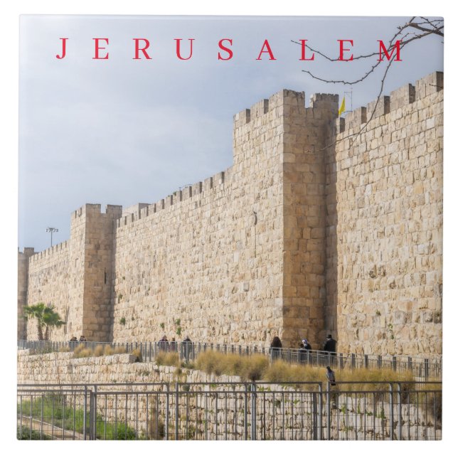 Azulejo cerâmico de Jerusalem Velho Município (Frente)