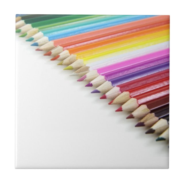 Azulejo cerâmico de lápis coloridos (Frente)