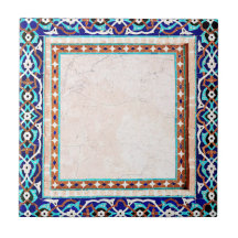 Azulejo cerâmico de mosaico azul