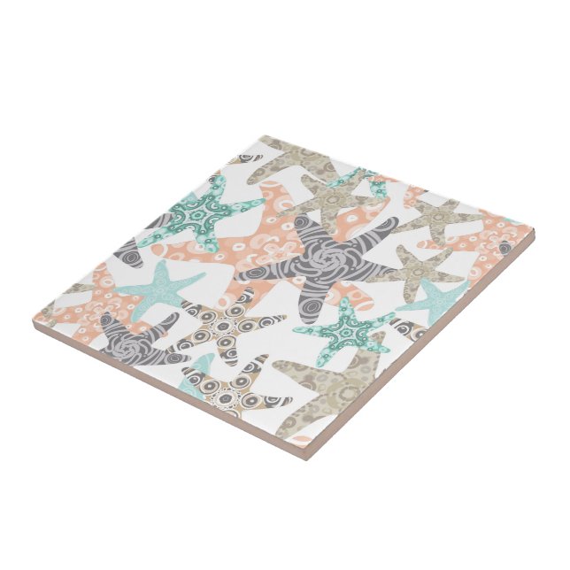 Azulejo cerâmico de padrão constante de Starfish (Lateral)