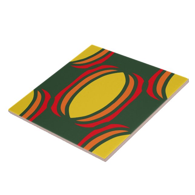 Azulejo cerâmico de padrão vertical e retrô sem co (Lateral)